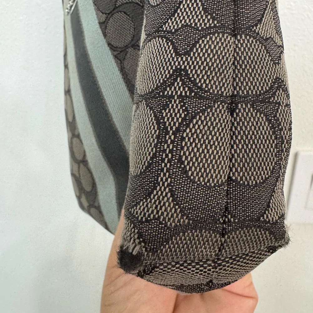 Coach Black and Gray Signature fair Messenger Bag